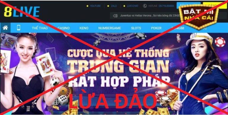 Nhà cái 8Live lừa đảo, khóa tài khoản cược của bet thủ