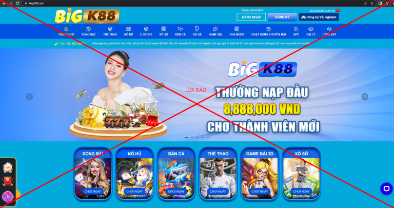 BIGK88 lừa đảo chặn tiền người chơi không cho rút