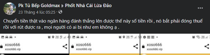 Người chơi tố cáo nhà cái Xoso666 lừa đảo 